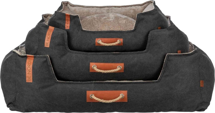 Trixie be nordic - dog bed fohr - black sand - 80x60 cm-0