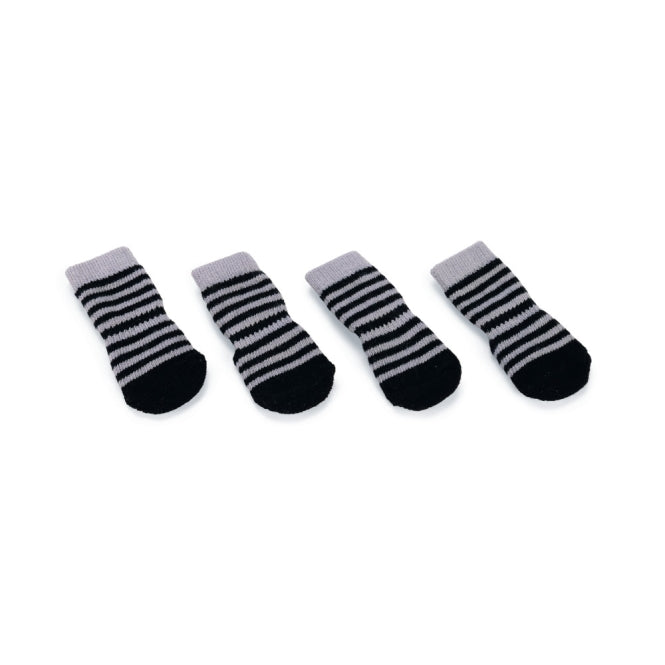 Hundepflege – Doggy Socks Hundesocken 4er Schwarz/Grau, S