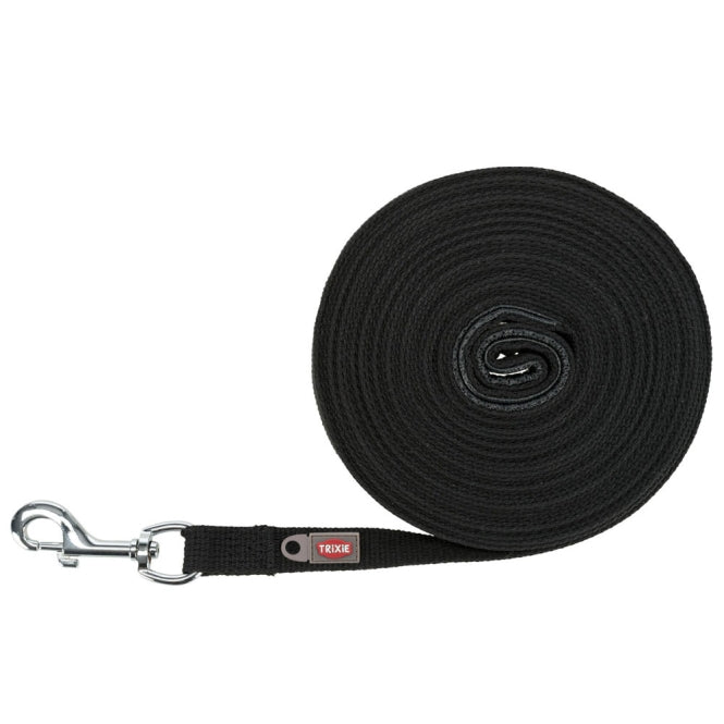 Schleppleine für Hunde – 10 m / 20 mm, schwarz