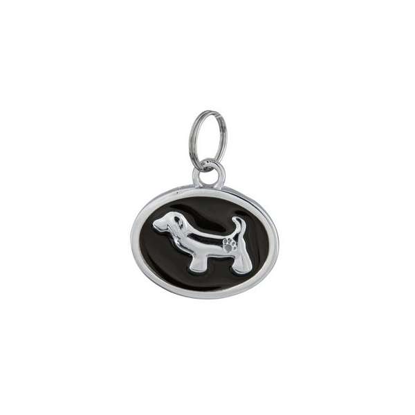 Schmuck-Adressanhänger – Hund oval