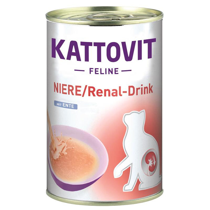 Katzennassfutter Niere/Renal-Drink mit Ente 135ml, 24er Pack – Kattovit