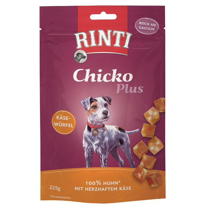 Hundeleckerli Chicko Plus Käsewürfel Huhn 225g – Rinti