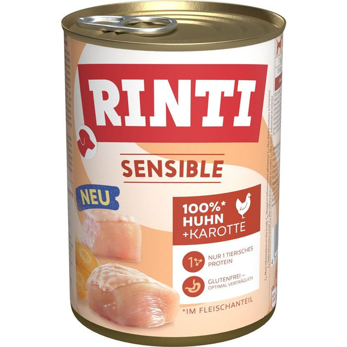 Hundenassfutter Sensible Huhn & Karotte – Rinti