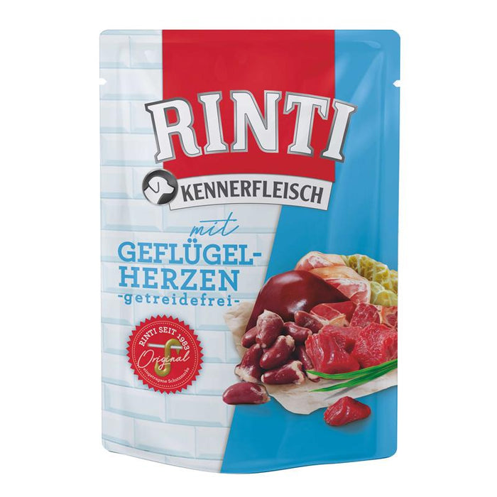 Hundenassfutter PB Kennerfleisch Geflügelherzen 400g, 10er Pack – Rinti