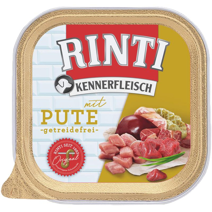 Hundenassfutter Schale Kennerfleisch mit Pute 300g, 9er Pack – Rinti
