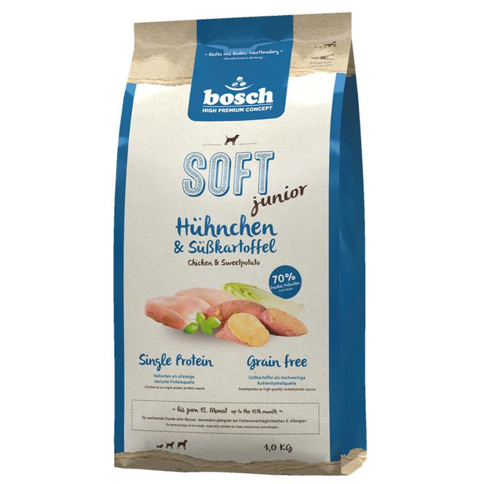 Hundetrockenfutter Soft Junior Hühnchen & Süßkartoffel – Bosch
