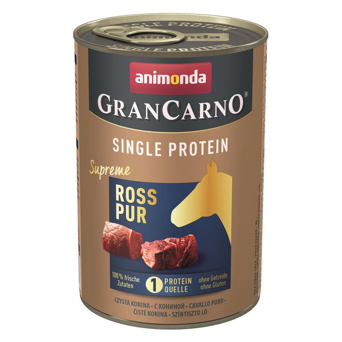 Hundenassfutter GranCarno Adult Ross pur, 6er Pack – Animonda Dog