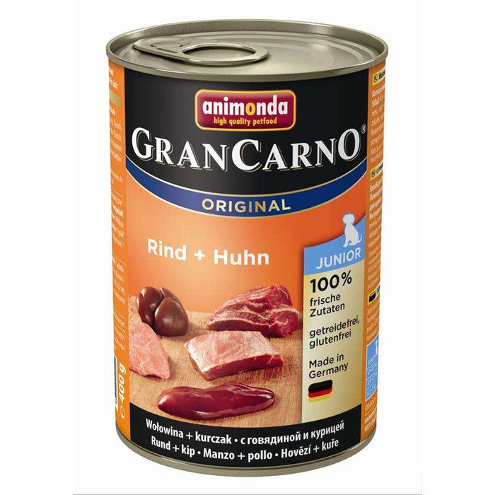 Hundenassfutter Dose GranCarno Junior Rind & Huhn 400g, 6er Pack – Animonda Dog