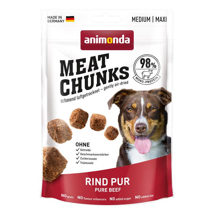 Hundeleckerli Meat Chunks Rind pur 80g, 6er Pack – Animonda Dog