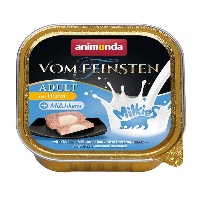 Katzennassfutter vom Feinsten Milkies Huhn plus Milchkern 100g, 32er Pack – Animonda Cat