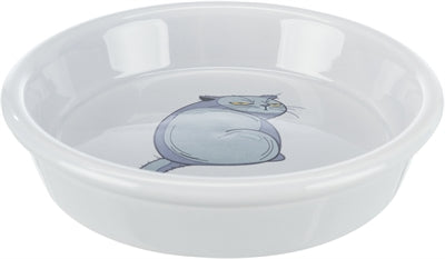 Trixie food bowl water bowl angry cat gray-0