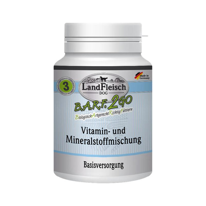 Hundenassfutter B.A.R.F.2GO Vitamin- und Mineralstoffmischung 100g – Landfleisch