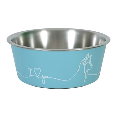 Zolux love dog food bowl blue-0