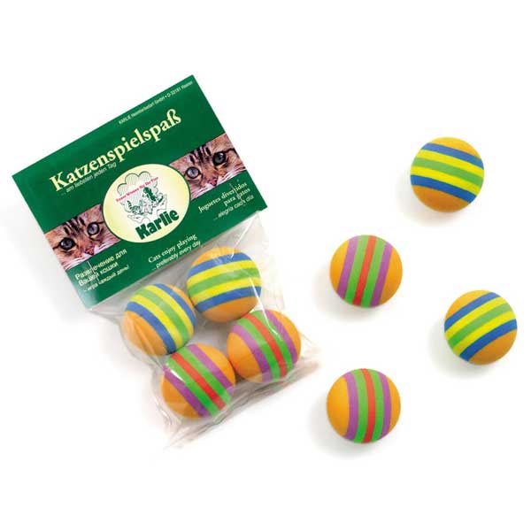 Softbälle für Katzen – Rainbow 4 Stück
