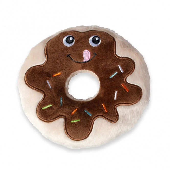 Plüschspielzeug für Hunde – Flamingo Plüsch Schoko Donut