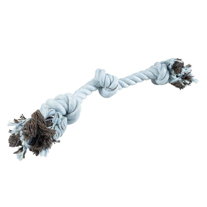 Hundeseil – Flossy mit 3 Knoten, blau