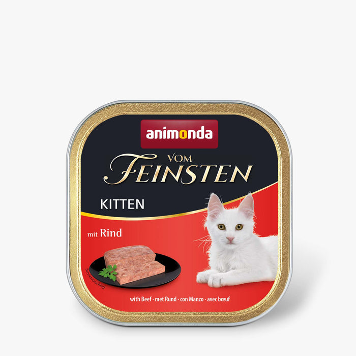 Katzennassfutter vom Feinsten Kitten Rind 100g, 32er Pack – Animonda Cat