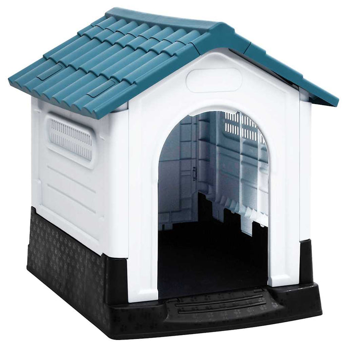 Vidaxl dog kennel 57x68x66 cm polypropylene blue-0