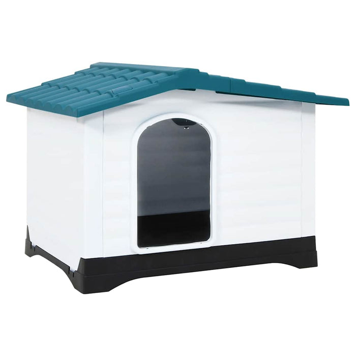 Vidaxl dog kennel 90.5x68x66 cm polypropylene blue-0