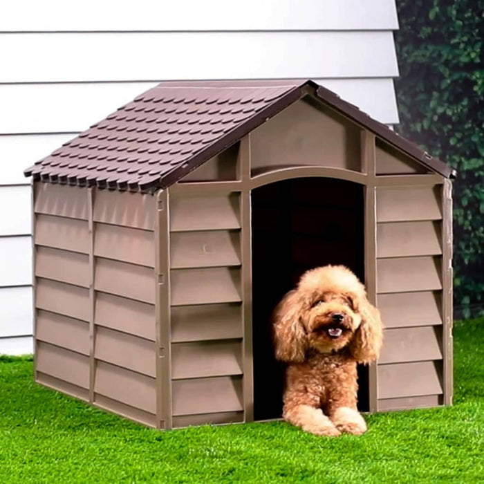 Vidaxl dog kennel 86x84x82 cm polypropylene brown-0