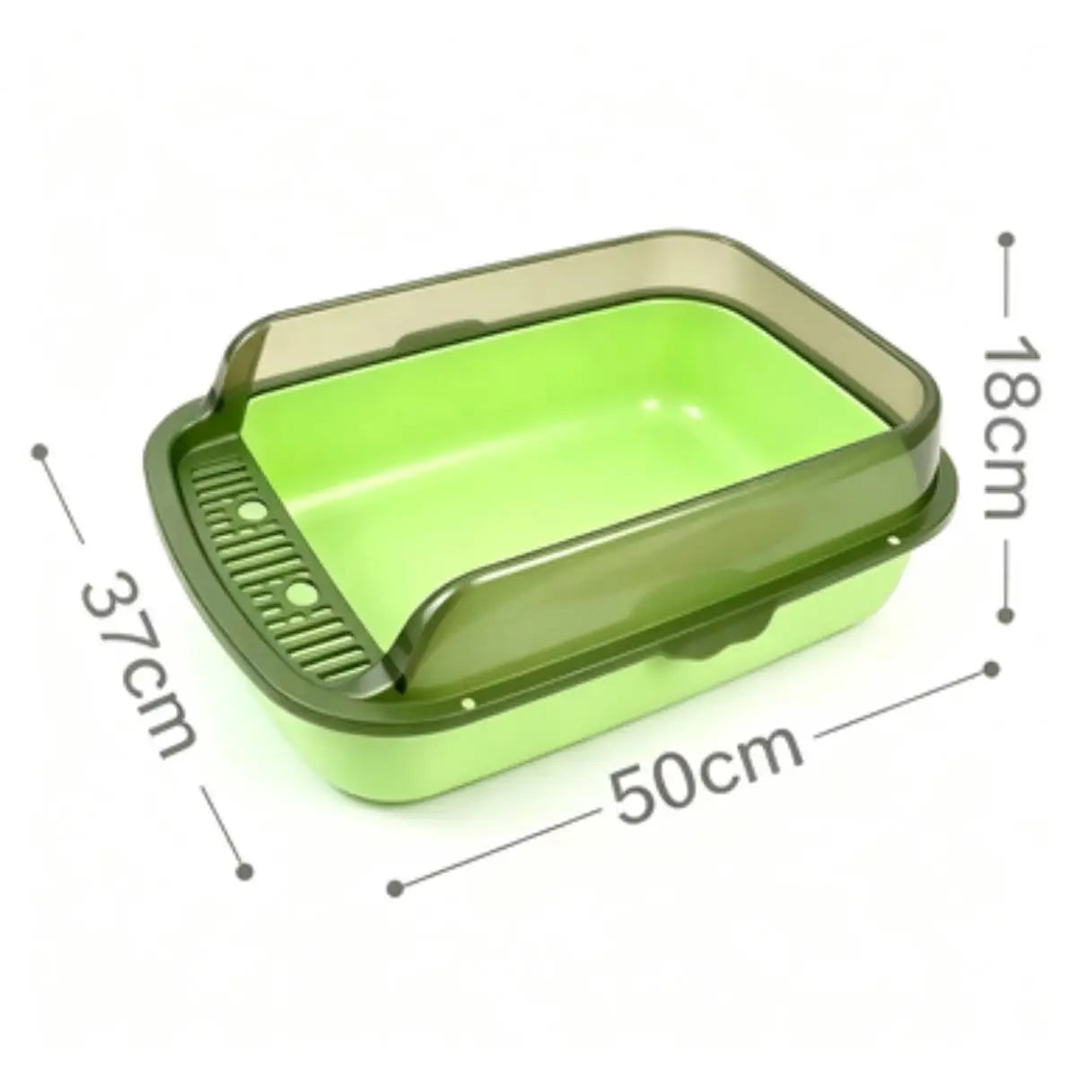 Sanitary Tray for Cats, Semi-Closed, with Higher Edges and Deeper Bottom, Available in Various Colors