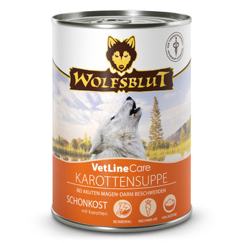 Hundenassfutter VetLine Care Karottensuppe 395g, 6er Pack – Wolfsblut