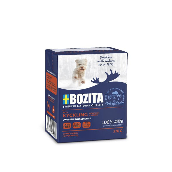 Hundenassfutter Tetra Recard Happen in Gelee Hühnchen 370g, 6er Pack – Bozita Dog