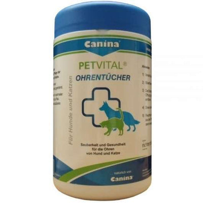 Ohrentücher für Hunde PETVITAL 120 Stück | Canina Pharma