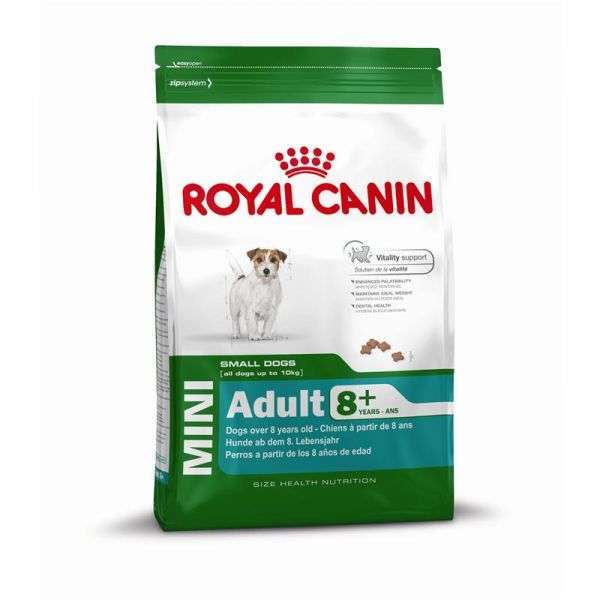 Hundetrockenfutter Mini Adult +8 – Royal Canin Dog