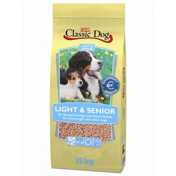 Hundetrockenfutter Light & Senior 15kg – Classic Dog