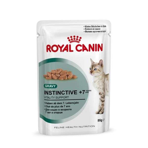 Frischebeutel für Katzen Instinctive +7 in Sosse Multipack 12x85g – Royal Canin Cat