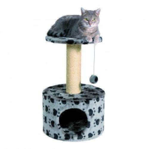 Kratzbaum für Katzen – Toledo, Grau mit Pfoten
