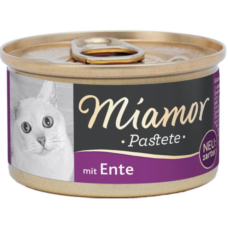 Katzennassfutter Pastete Ente 85g, 12er Pack – Miamor