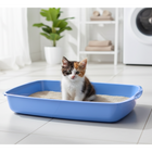 Katzentoilette – flach, blau/rosa – Bild 3