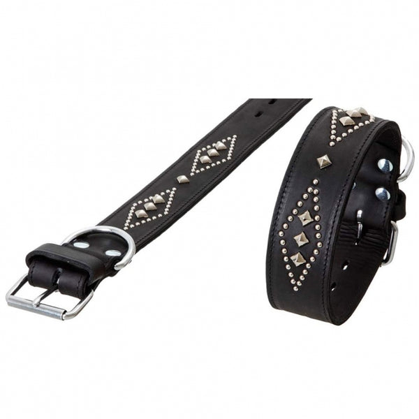 Hundehalsband – RONDO doubliert mit Ziernieten