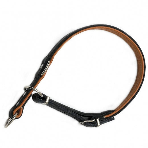 Hundeleine – Rondo Würger Schwarz/Cognac, 42-45 cm