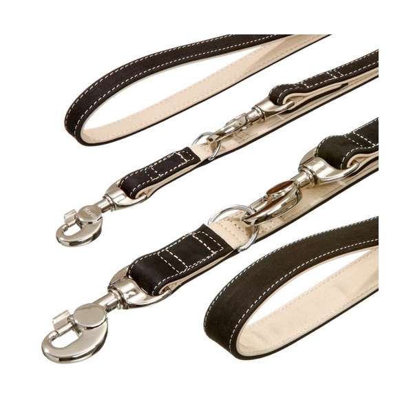 Führleine für Hunde – Buffalo Ultra Schwarz/Hellbeige, 15 mm / 200 cm – Bild 2