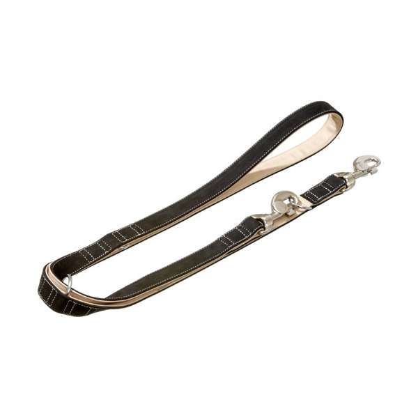 Führleine für Hunde – Buffalo Ultra Schwarz/Hellbeige, 15 mm / 200 cm