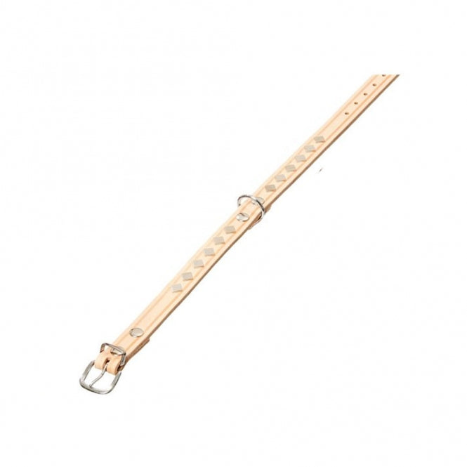 Hundehalsband – Rondo Natur mit Beschlag, 27cm/10mm