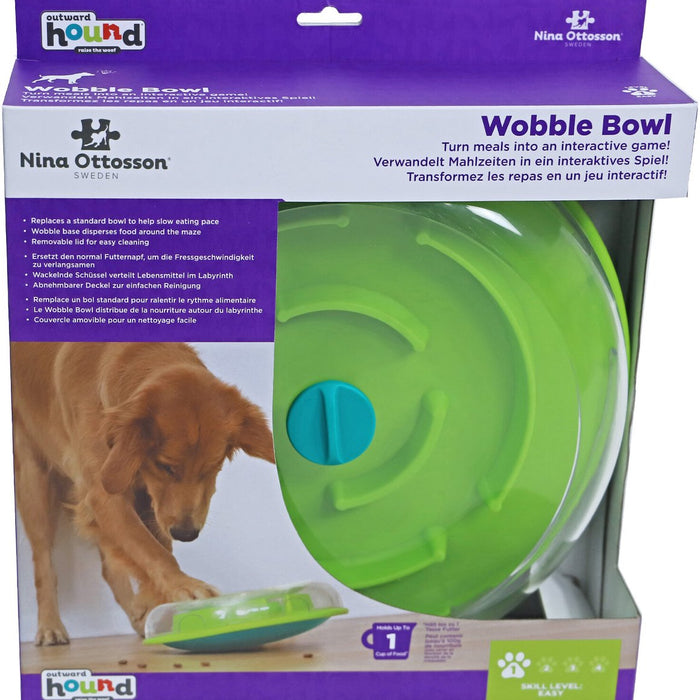 Nina Ottosson wobble bowl green 30x30x9 cm