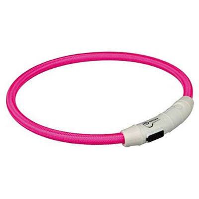 Leuchtring für Hunde – Flash USB Pink