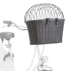 Front-Fahrradkorb für Hunde – aus Polyrattan