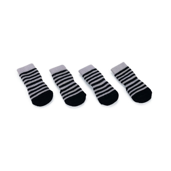 Hundepflege – Doggy Socks Hundesocken 4er Schwarz/Grau, S