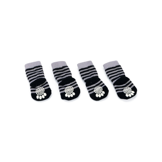 Hundepflege – Doggy Socks Hundesocken 4er Schwarz/Grau, S – Bild 2