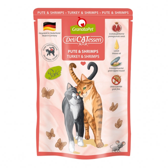 Katzennassfutter – Delicatessen Pute & Shrimps 85 g