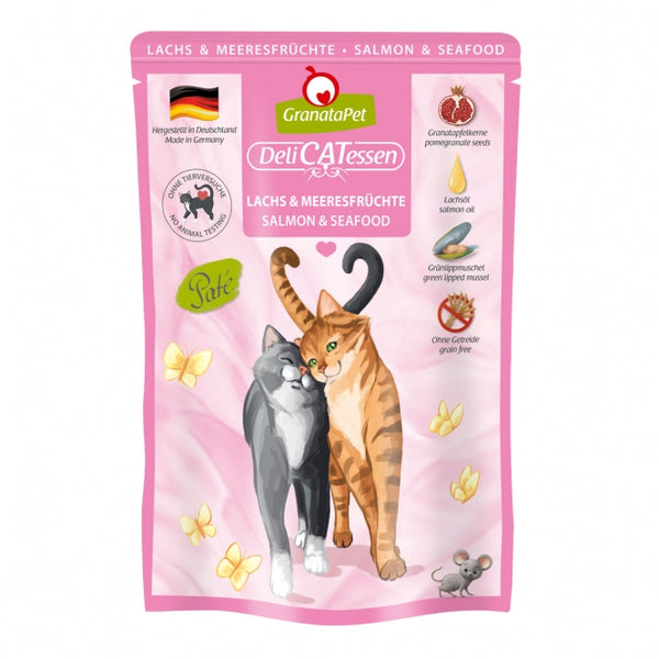 Katzennassfutter – Delicatessen Lachs & Meeresfrüchte 85 g