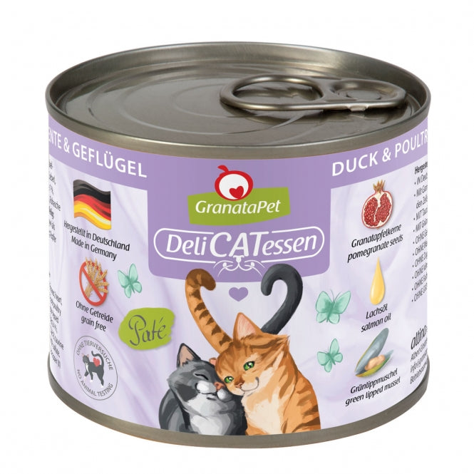 Katzennassfutter – Delicatessen Dose Ente & Geflügel, 6er Pack – Bild 2