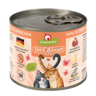 Katzennassfutter – Delicatessen Dose Kalb & Kaninchen, 6er Pack