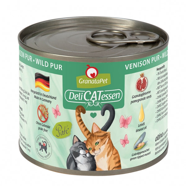 Katzennassfutter – Delicatessen Dose Wild PUR, 6er Pack