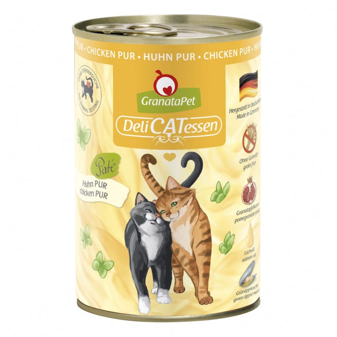 Katzennassfutter – Delicatessen Dose Huhn PUR, 6er Pack